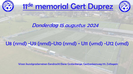 11de Memorial Gert Duprez op 15/08