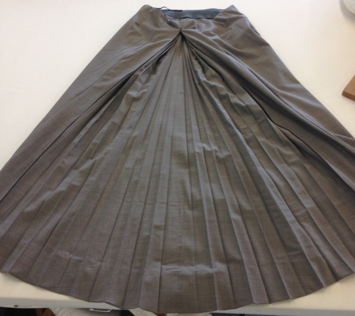 pleats opened