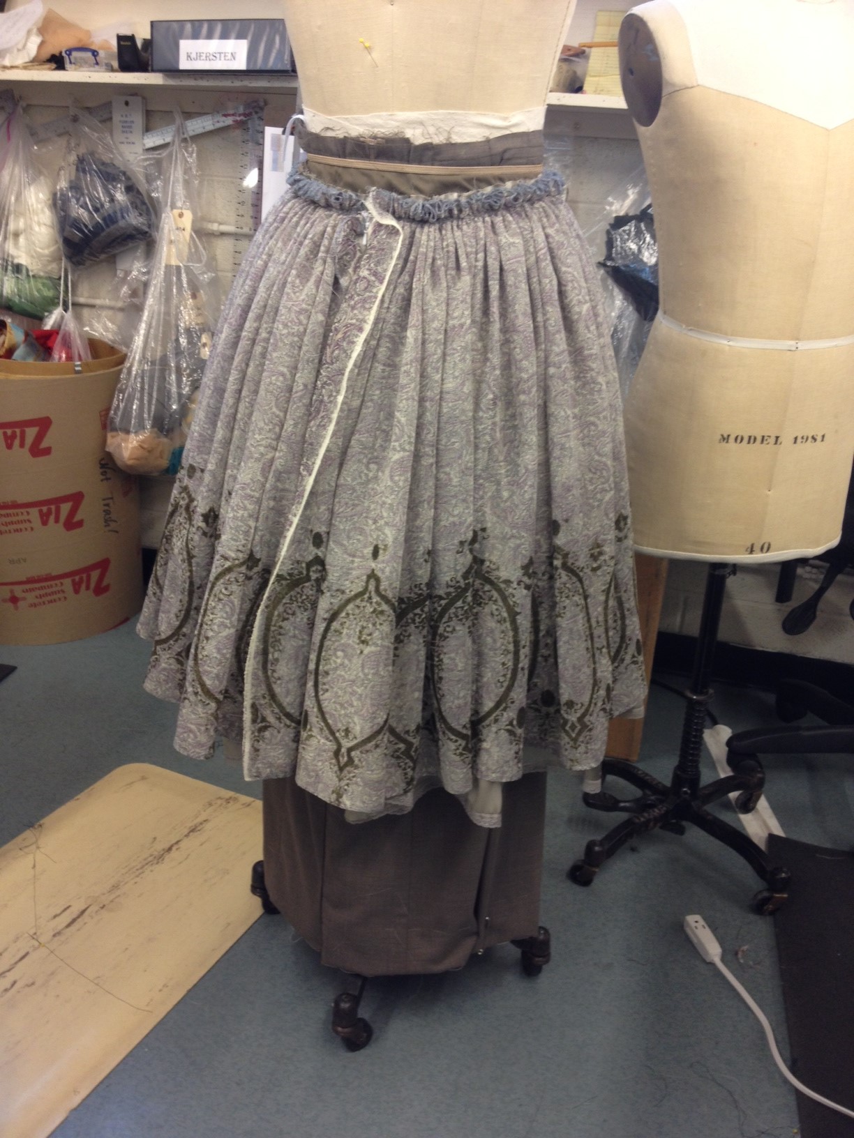 hobble skirt with hidden pleats