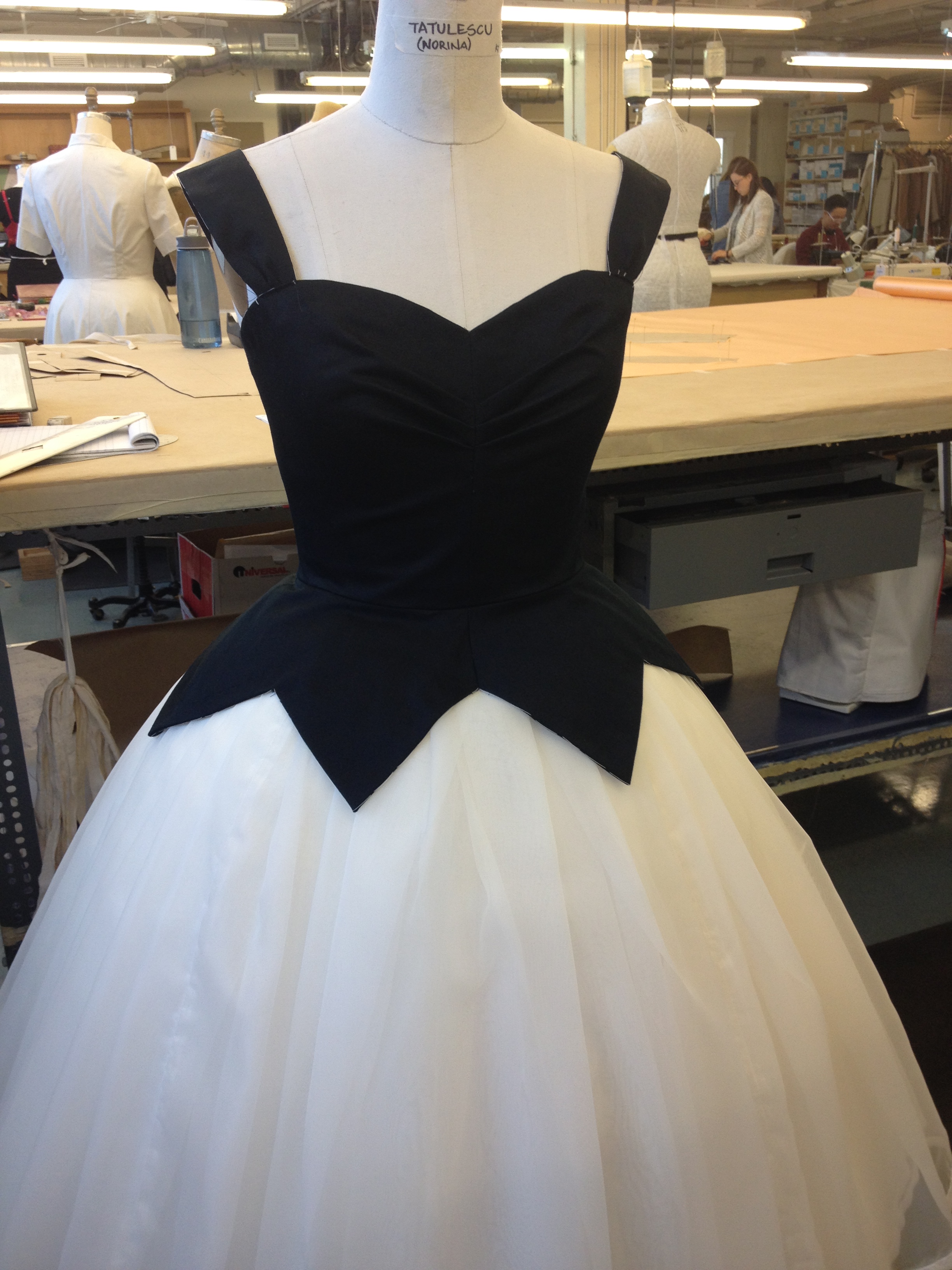 bodice with skirt mock up