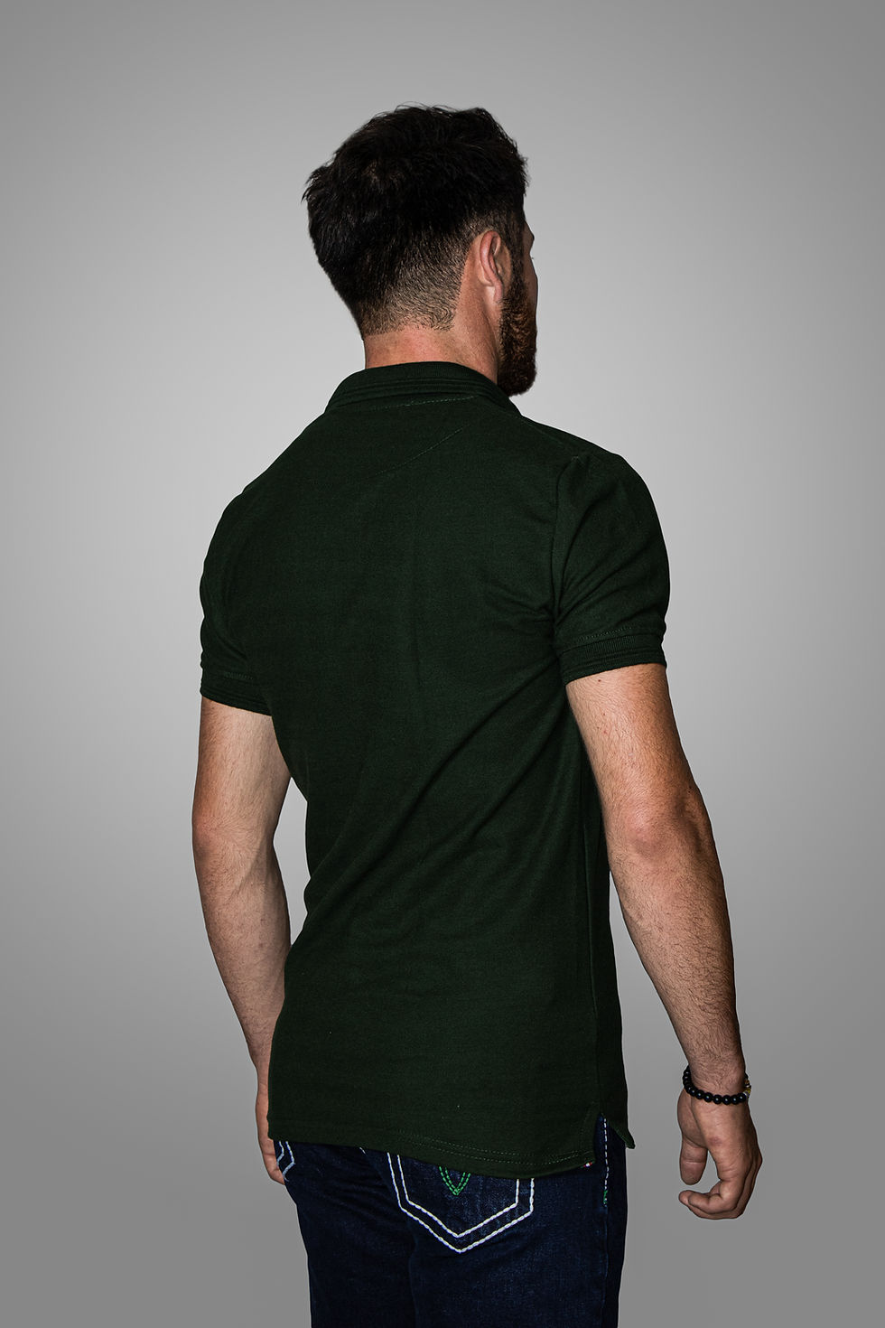 Miniatura: Playera tipo polo regular fit verde bandera