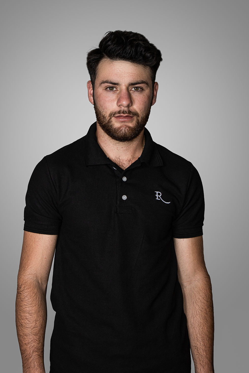 Miniatura: Playera tipo polo regular fit negro