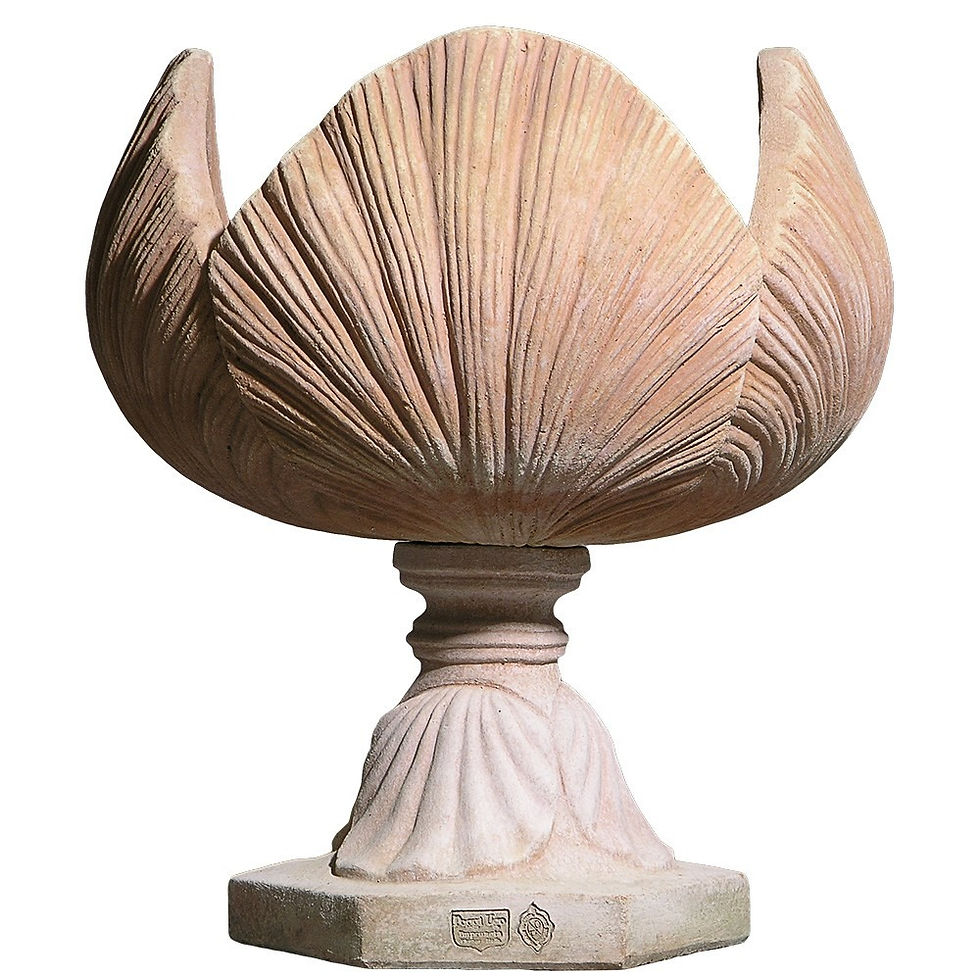 Miniatura: Terakotový květináč Leaf s podstavcem