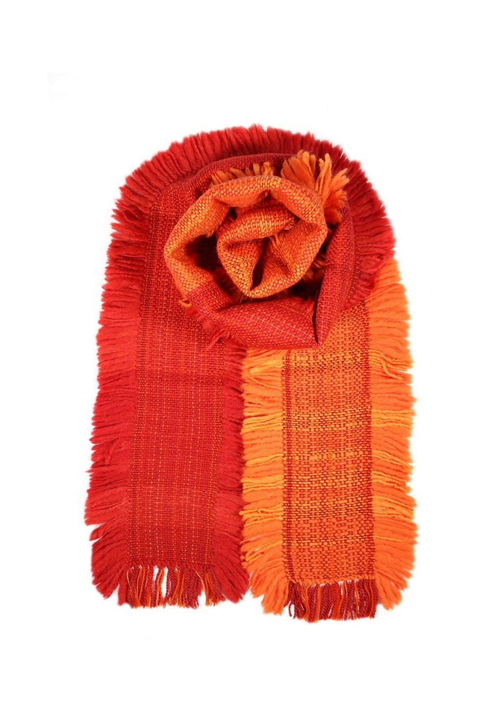 Merino Wool Scarf Hand Woven Clematis