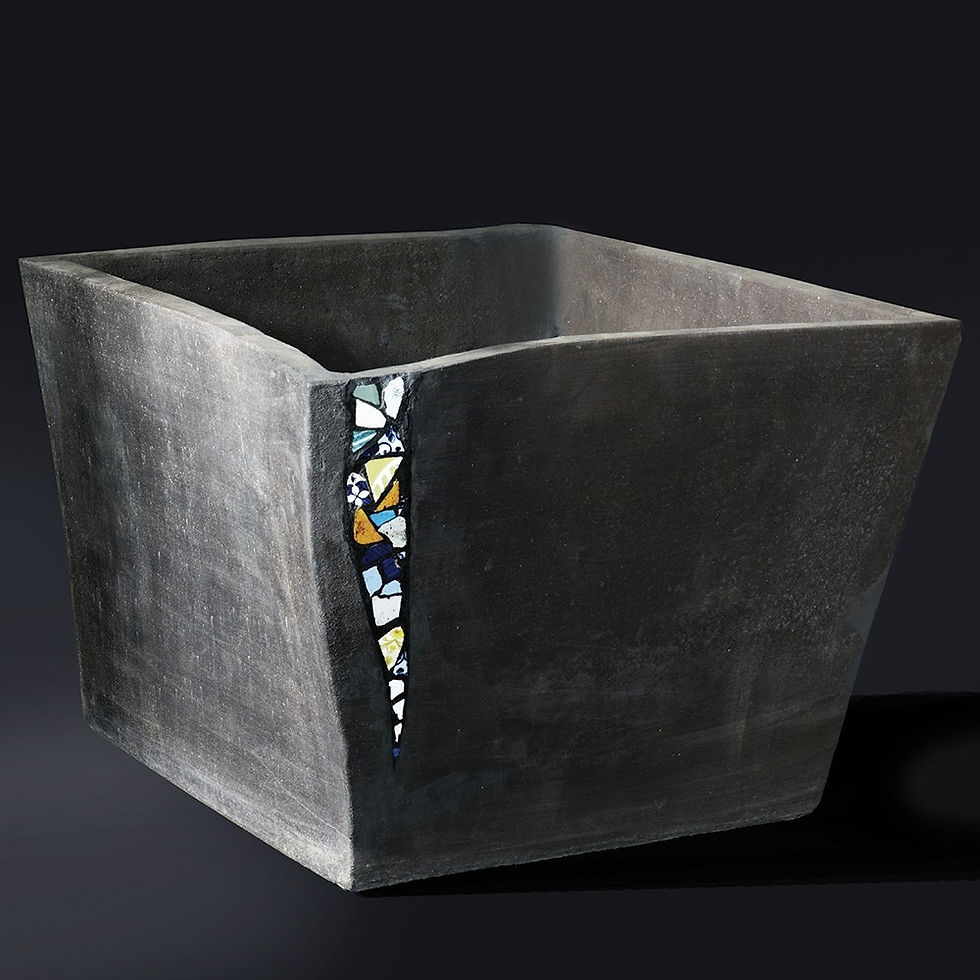 Miniatura: Terakotový květináč s keramickými vložkami