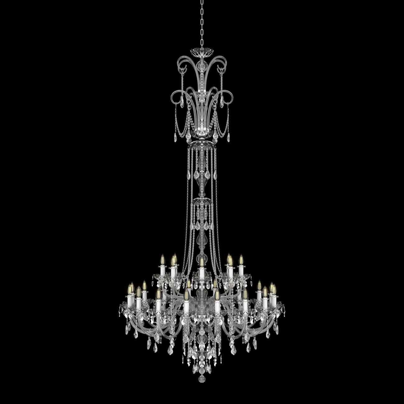 Large Glass Chandelier