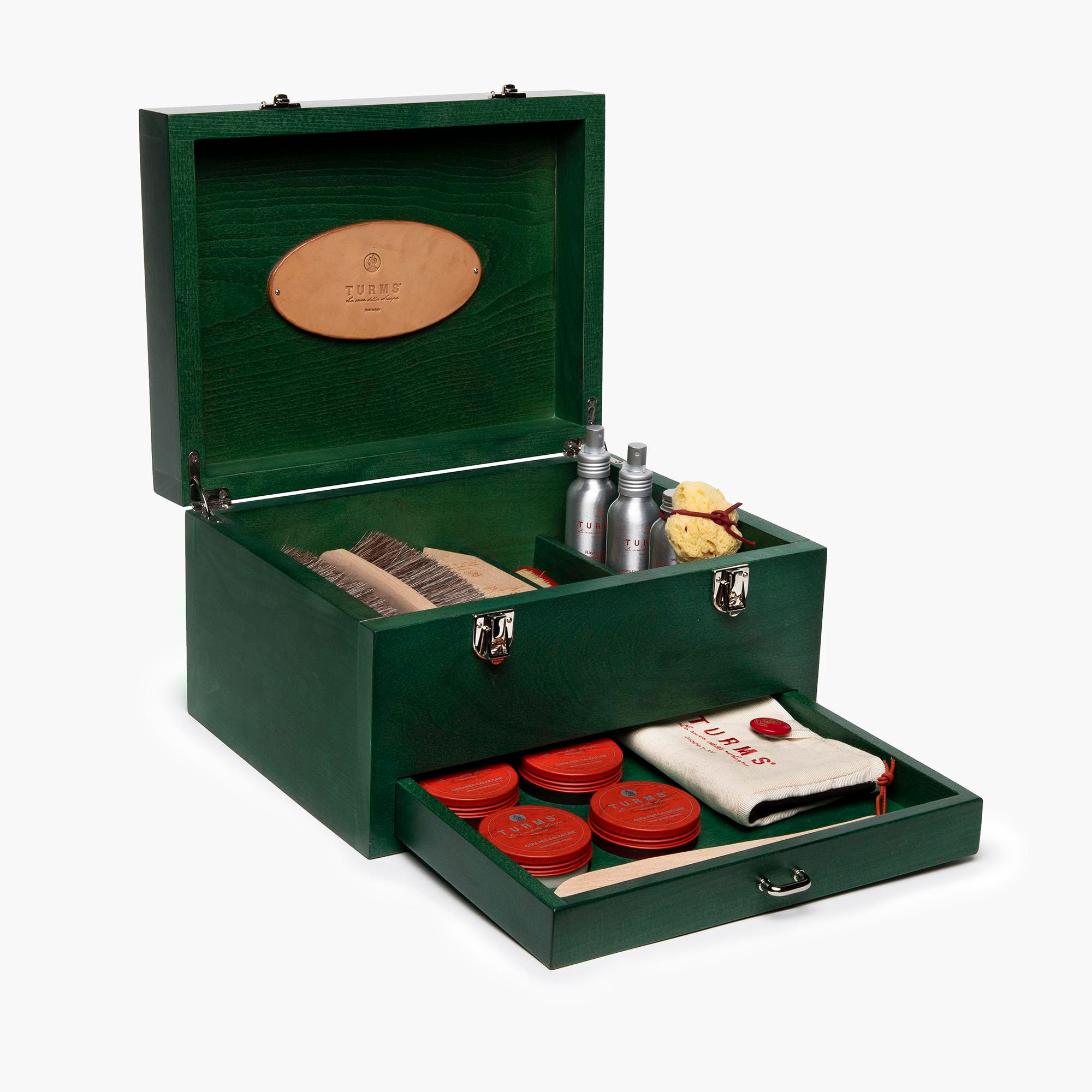 Zelené dřevěné pouzdro