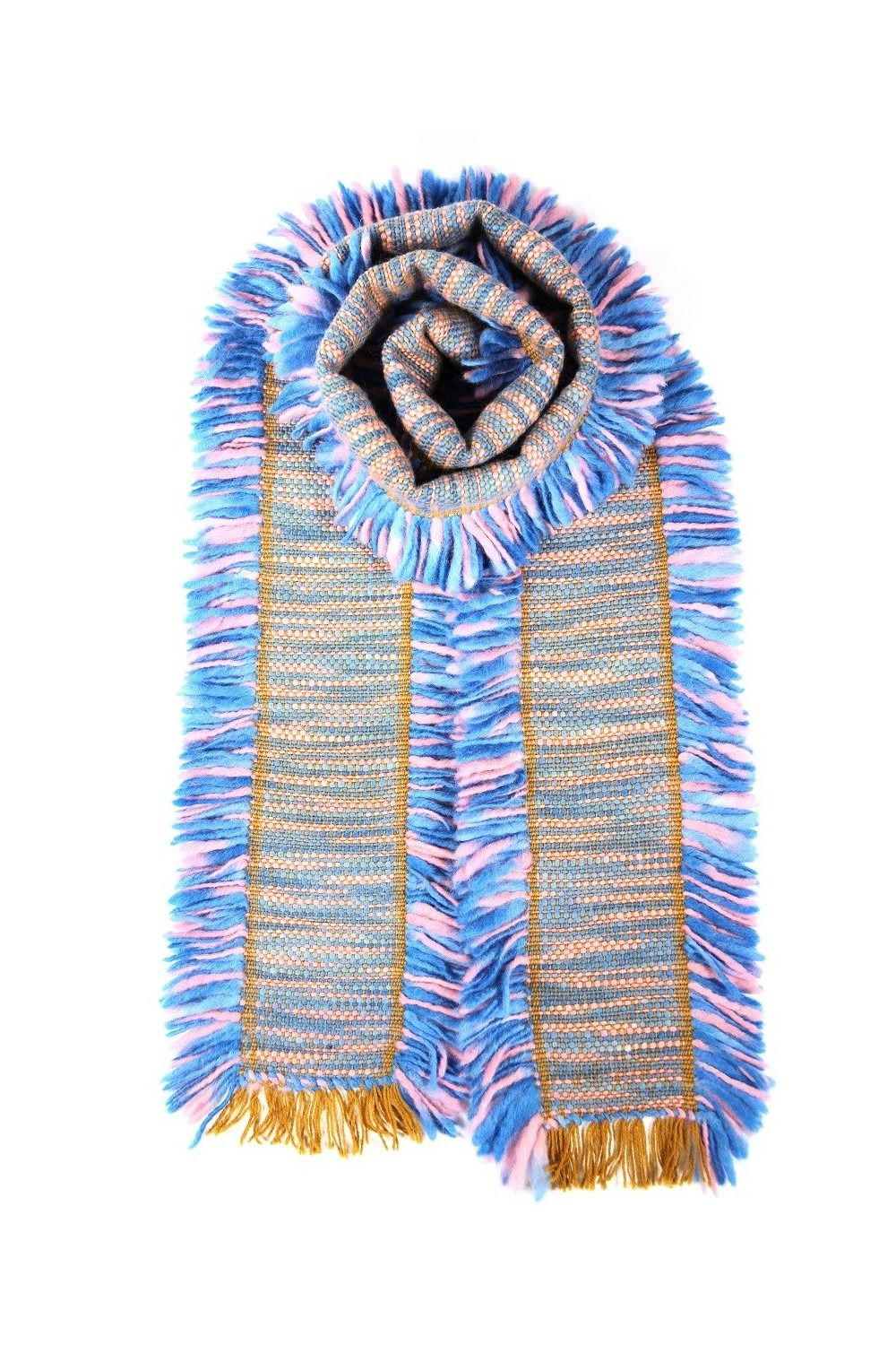 Merino Wool Scarf Hand Woven Clematis 2