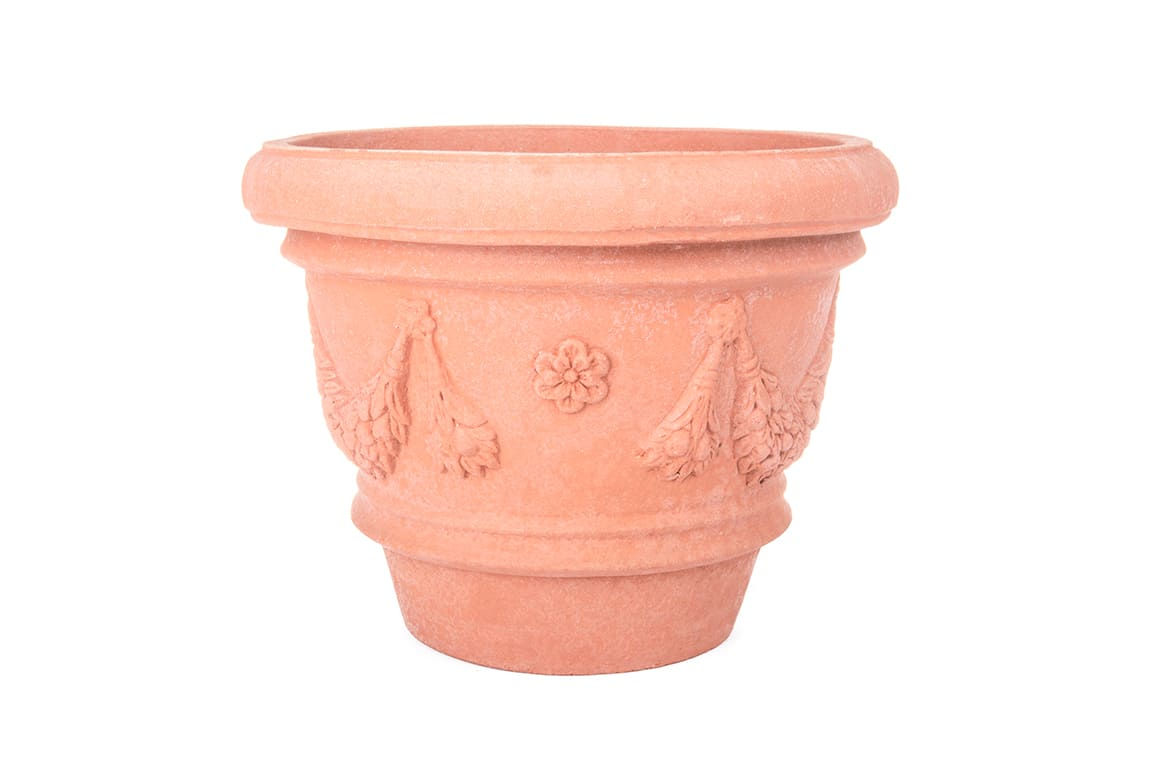 Set of 2 Ø40 Terracotta Pots Festonato #3