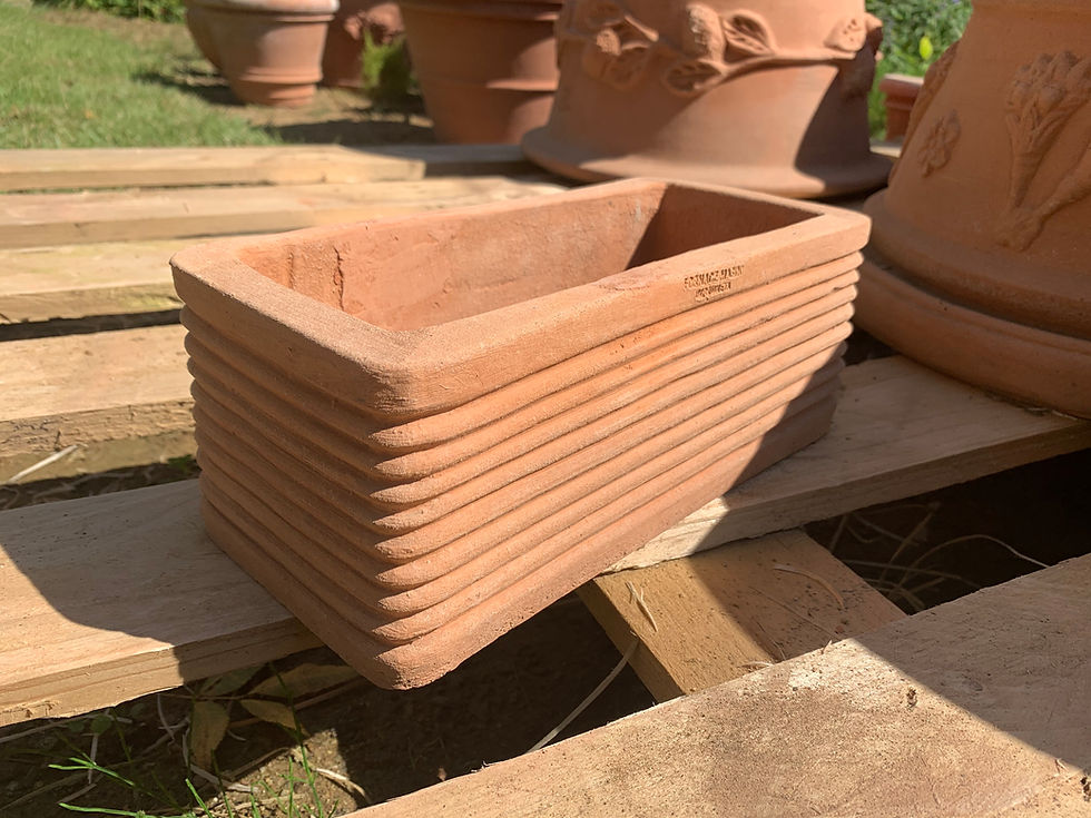 Miniatura: Sada 4ks 34x14x12V terakota květináčů Rigata #2