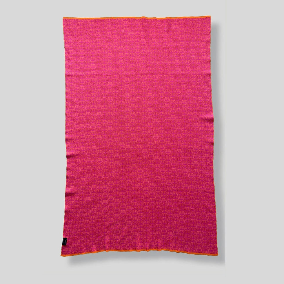 Thumbnail: Bio Baby Blanket - Pink & Orange Medusa