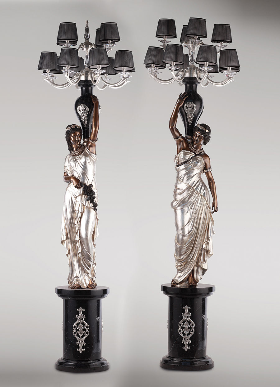 A pair of silver lights