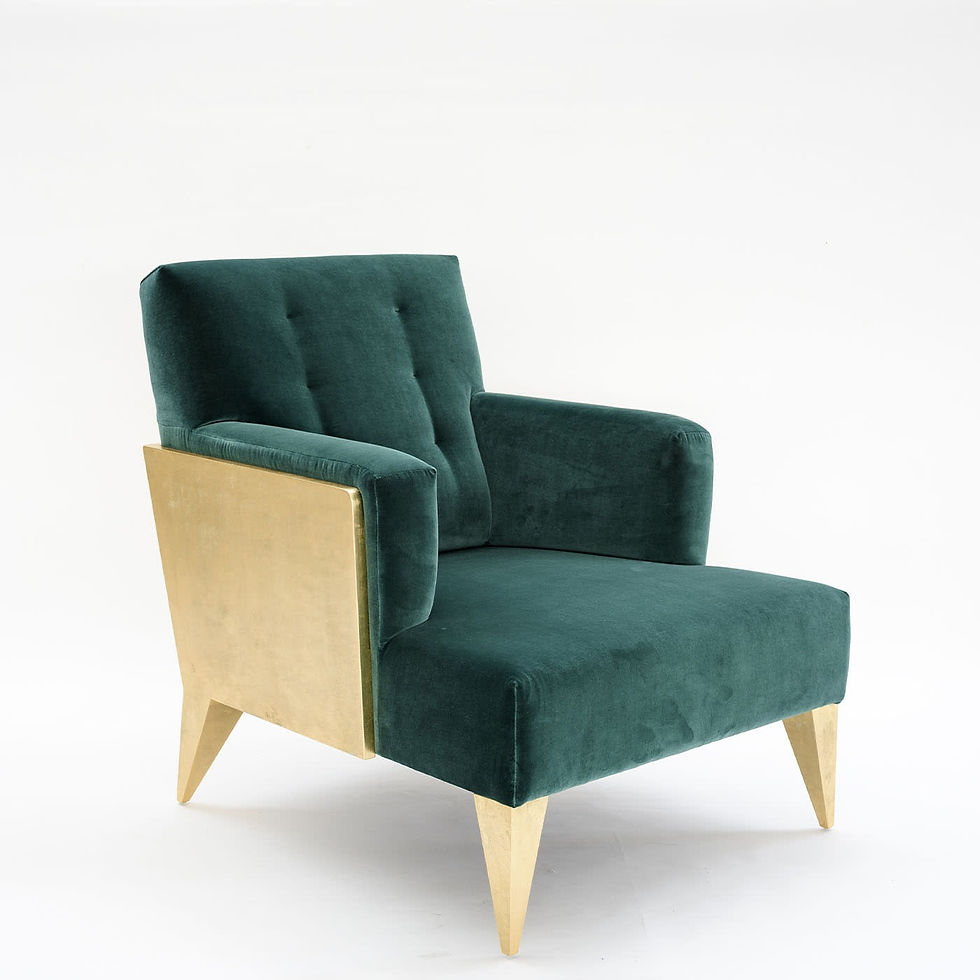 Thumbnail: Goa Relax Emerald & Golden Armchair 