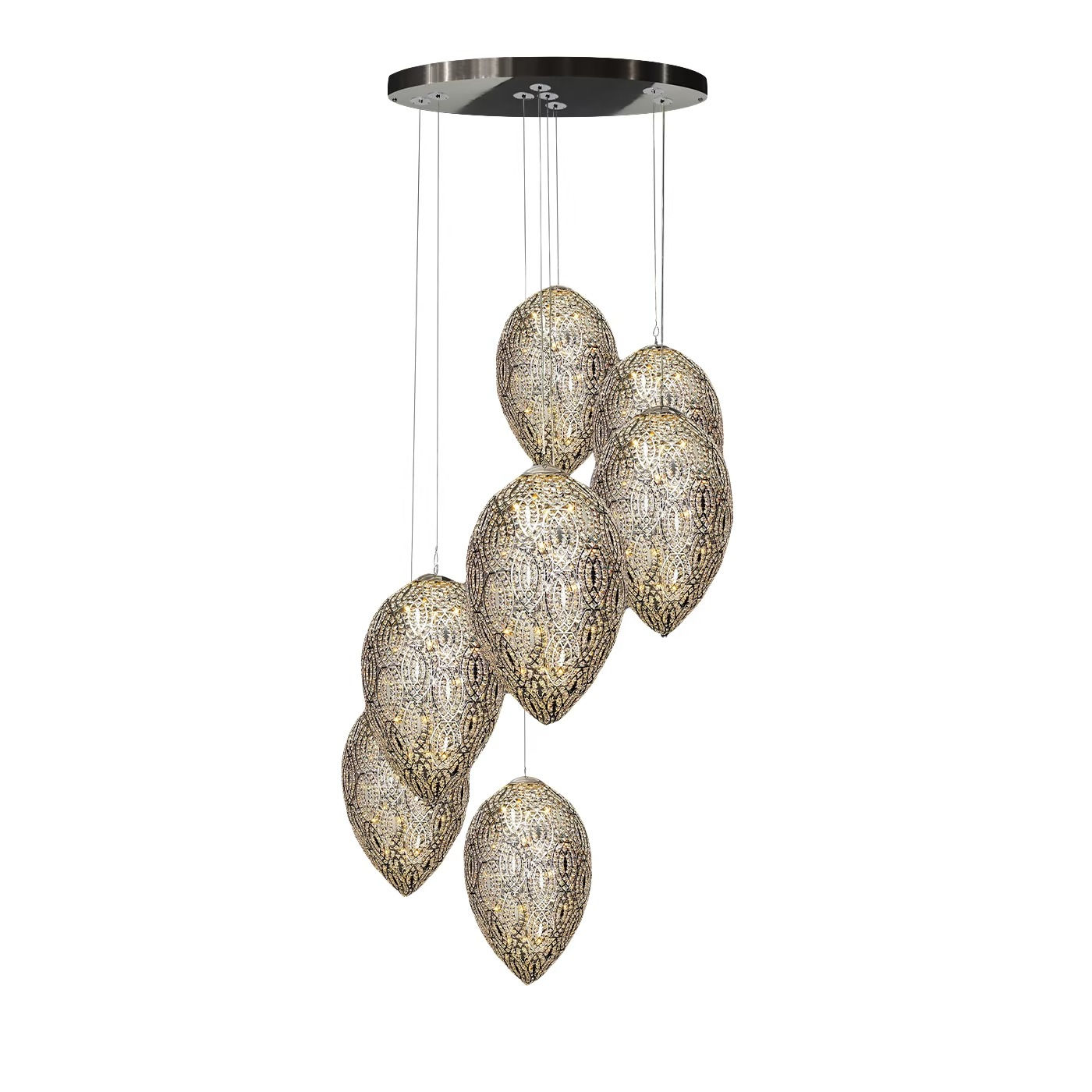 Arabesque 7 Eggs - crystal chandelier
