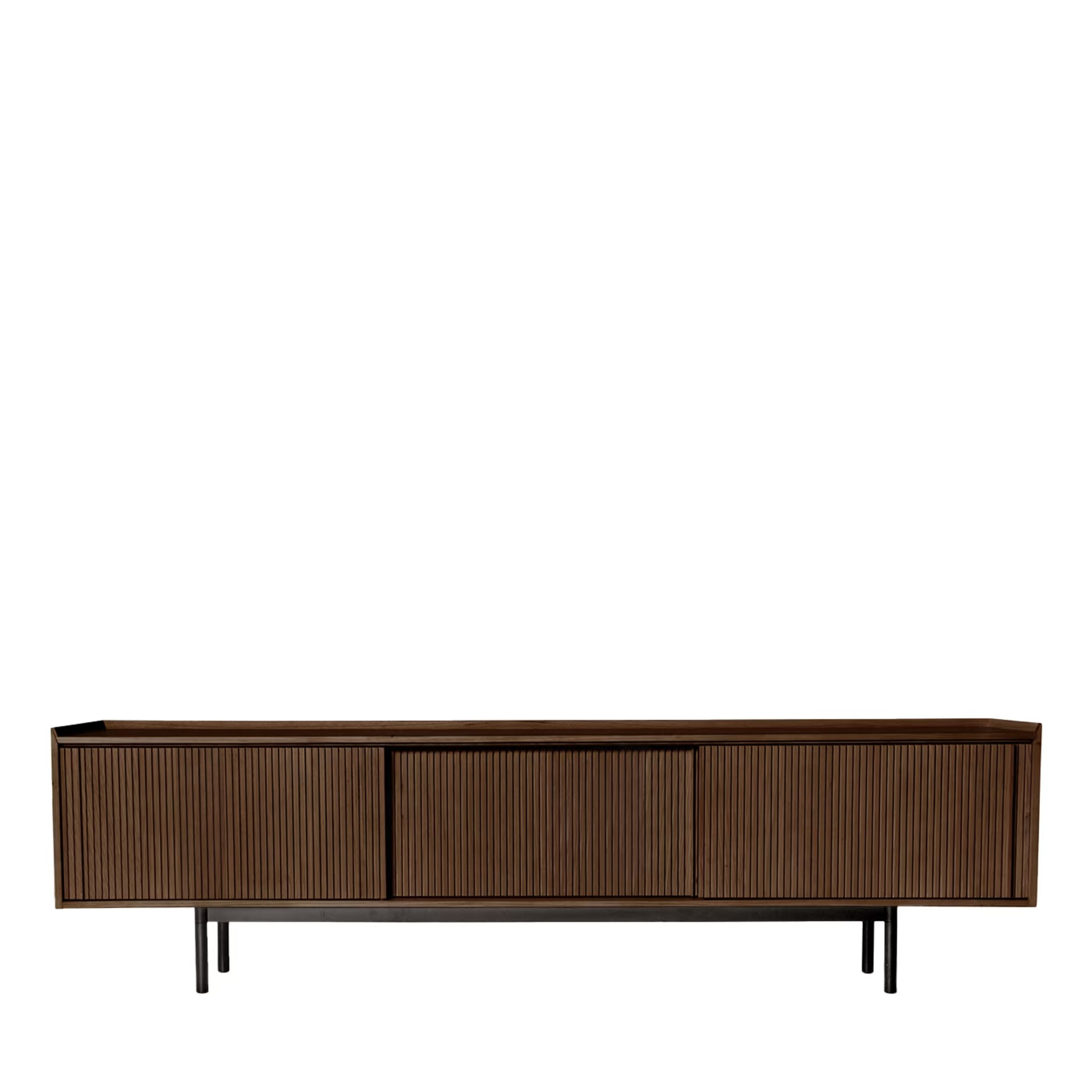 Sipario 3-Doors Low Brown Ash Sideboard