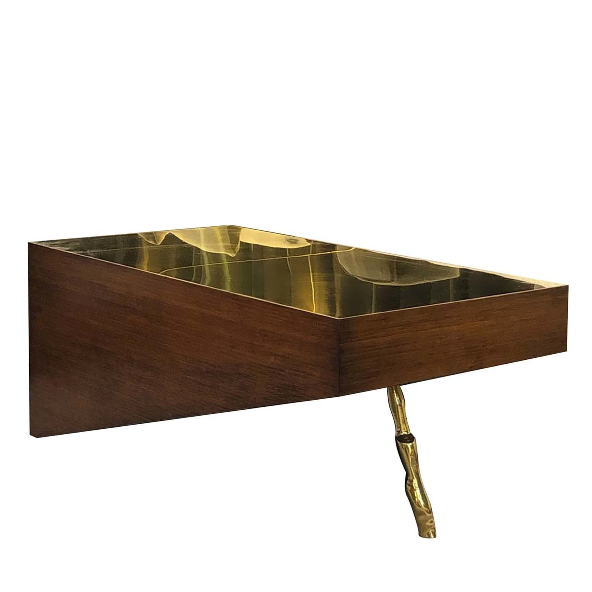 D/Zen Rectangular Coffee Table Gold and Brown by CTRLZAK