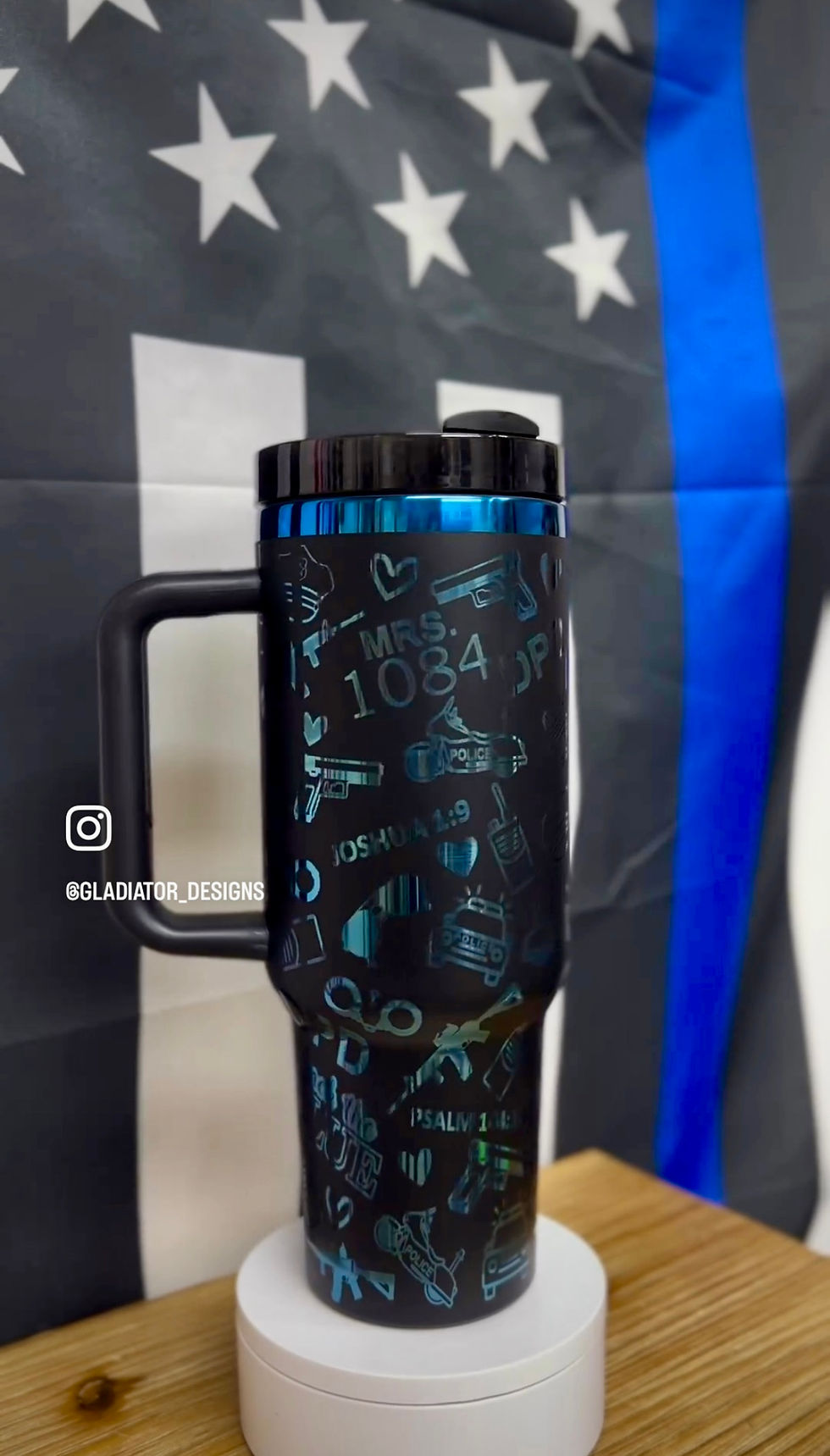 Thumbnail: Custom Police Wife Tumbler