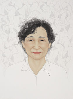 mini남양 홍씨 성옥 52x70 화선지에 먹 채색 2023