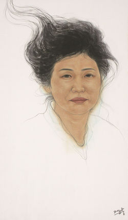 mini경주 김씨 인자 여사 73×52 화선지에 수묵담채 2008