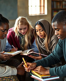 American college students of diverse backgrounds — including Black, Asian, Caucasian, and