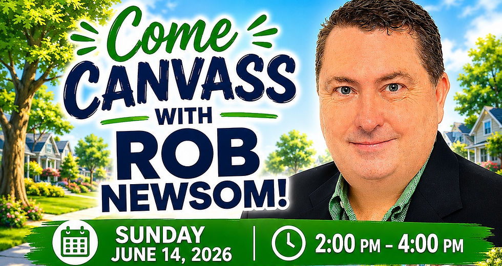 Come Canvass with Rob Sunday 6/14 2-4pm!