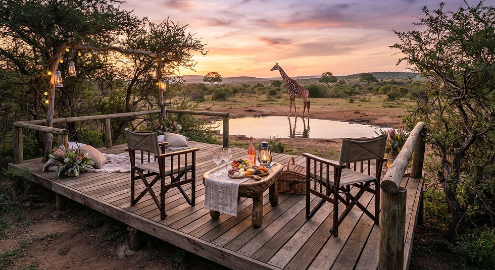 honeymoon-safari-giraffe-waterhole-sunset-sinner