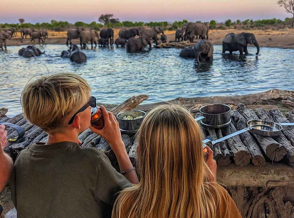 african-bush-camps-kids-on-safari-sundowner