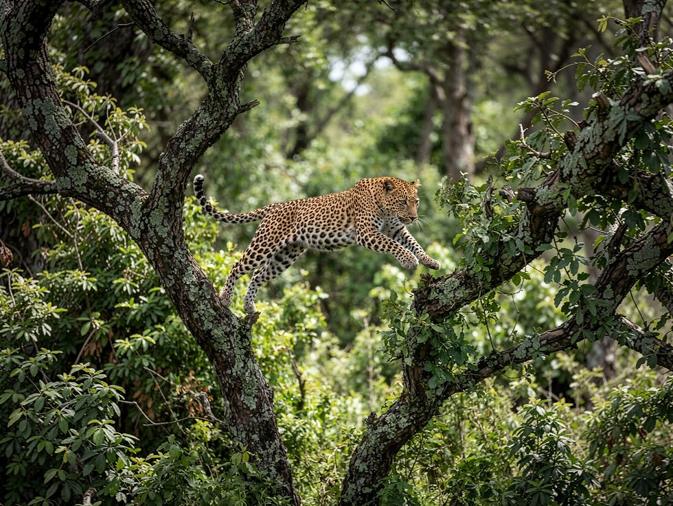 botswana-safari-leopard-tree-jump-photography