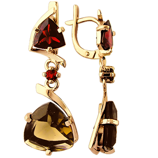 Серьги с миксом камней