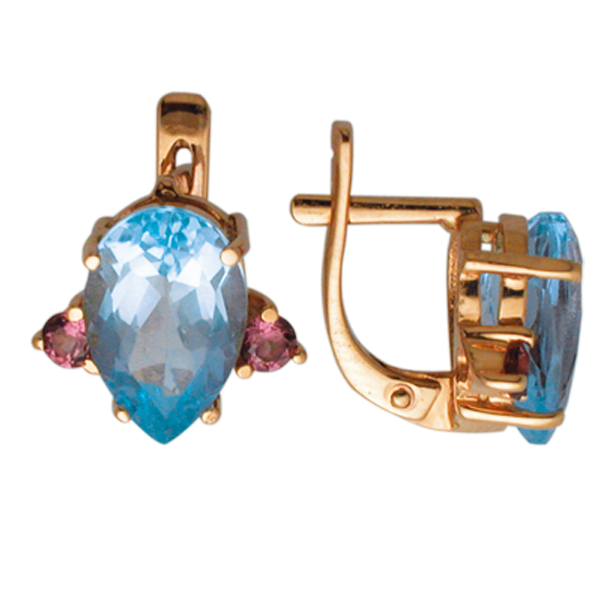 Серьги с миксом камней