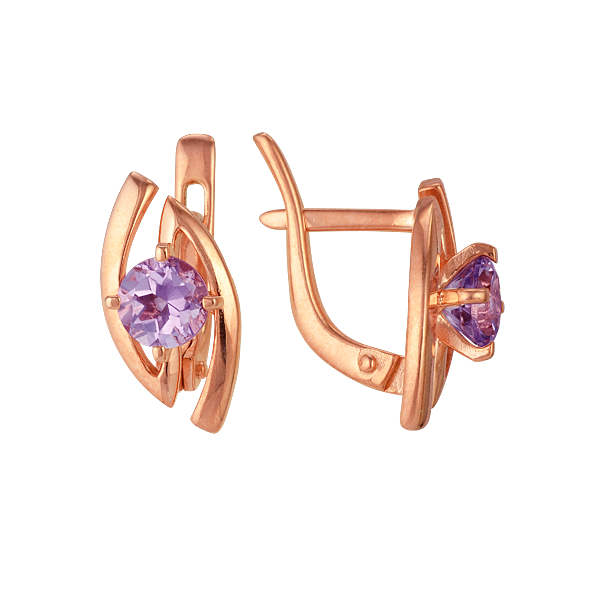 Серьги с аметистом