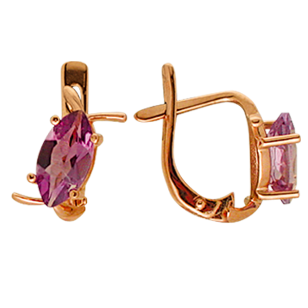 Серьги с аметистом