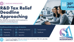 R&D Tax Relief Deadline Approaching
