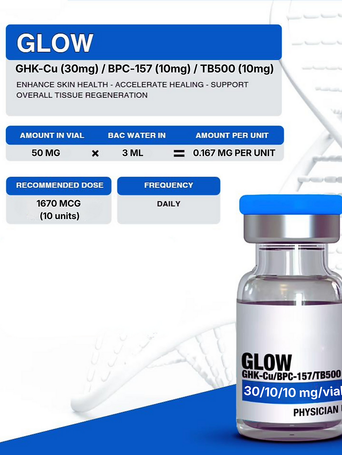 how much bac water for glow peptide Peptides