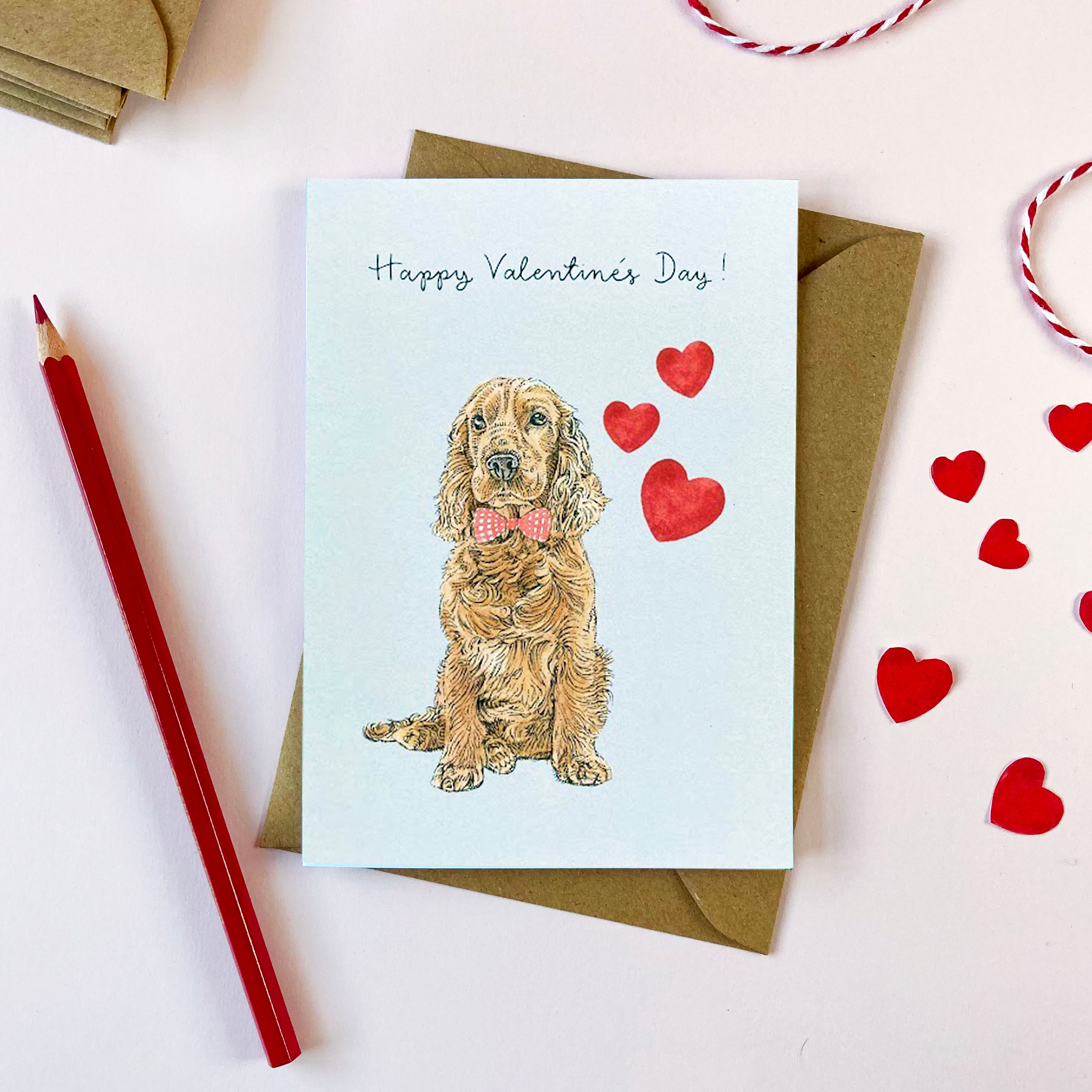 Cocker Spaniel Valentine's Day Card