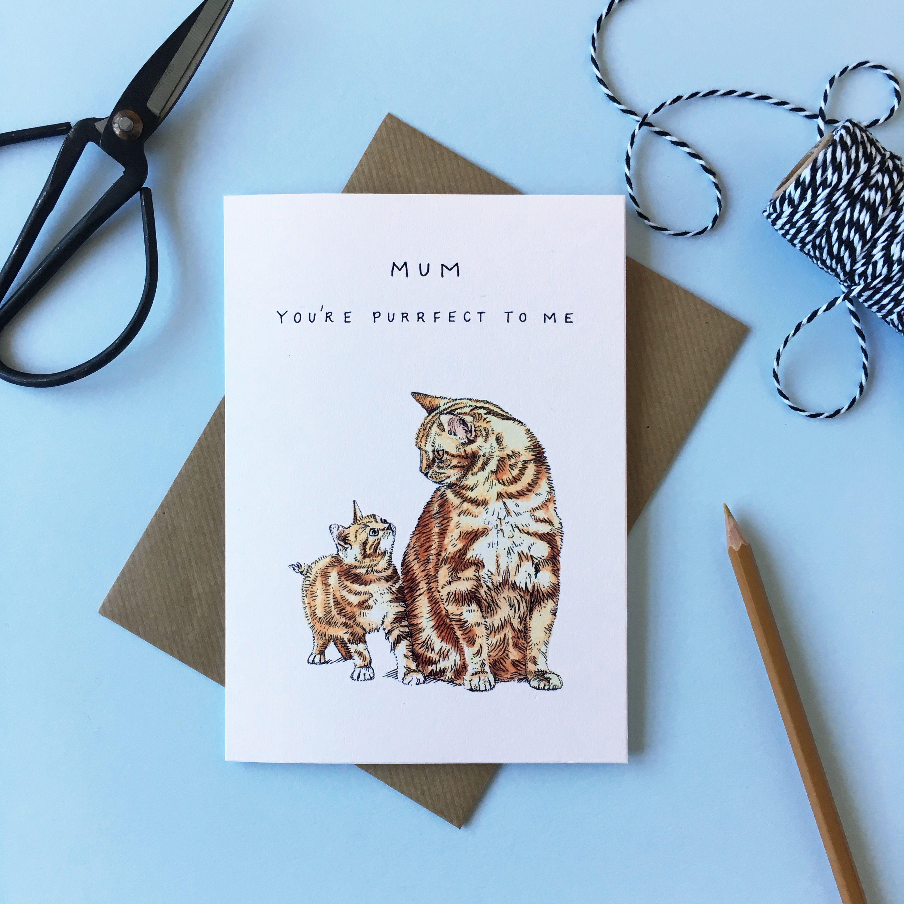 Cat and Kitten Mother's Day Card