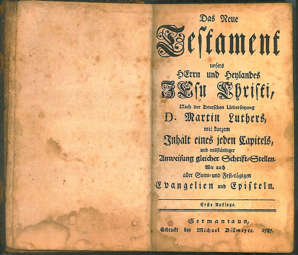 The Billmeyer New testament (1787)