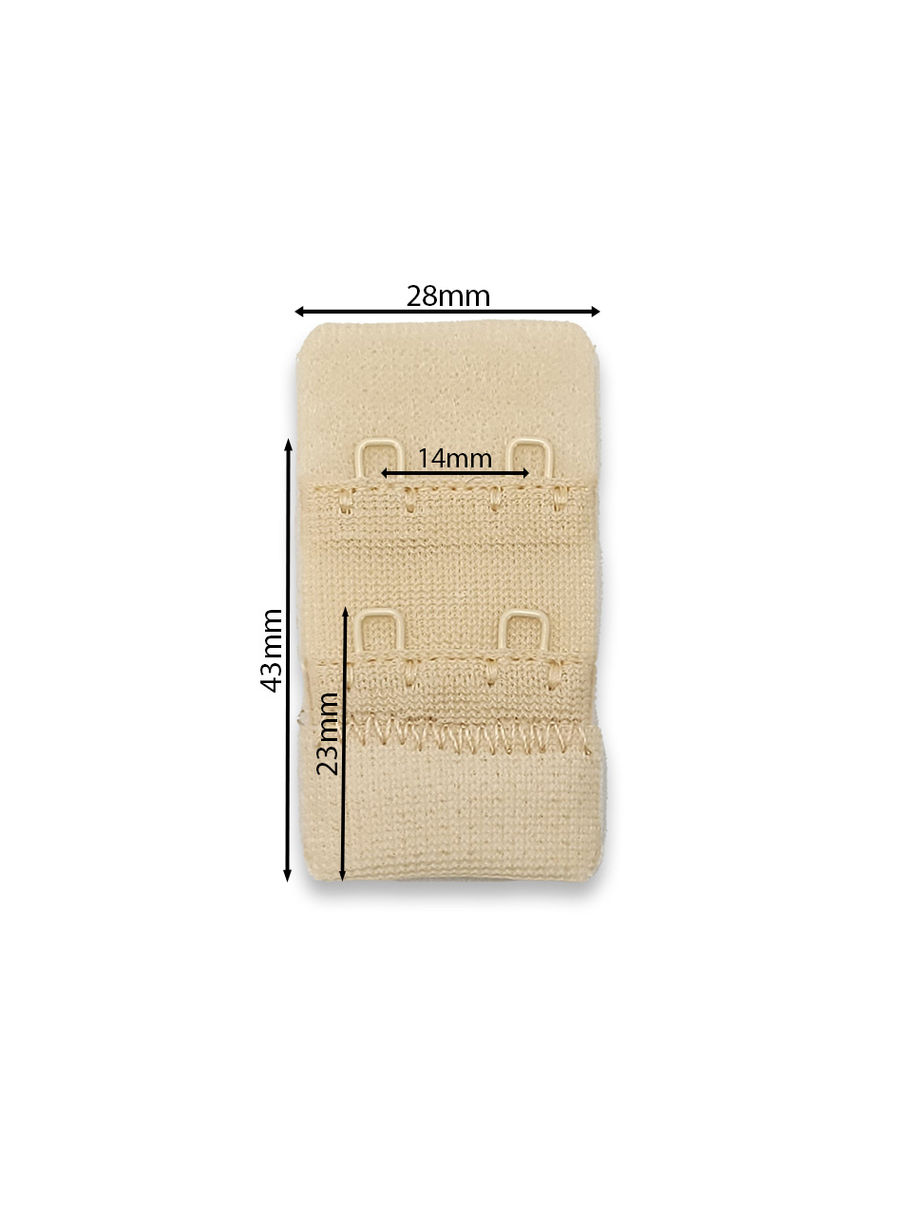 Przedłużacz obwodu biustonosza, 2-rzędowy, beżowy