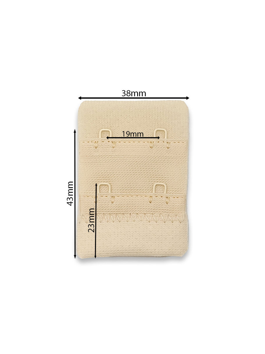 Przedłużacz obwodu biustonosza, 2-rzędowy, beżowy