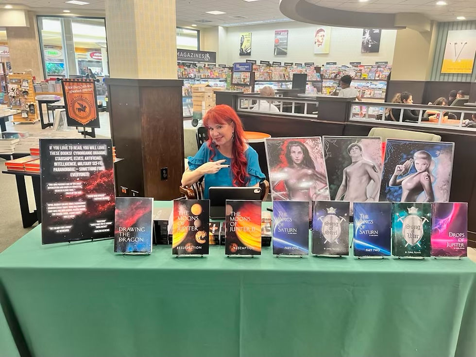 Author April Adams Drawing the Dragon and The GwenSeven Saga