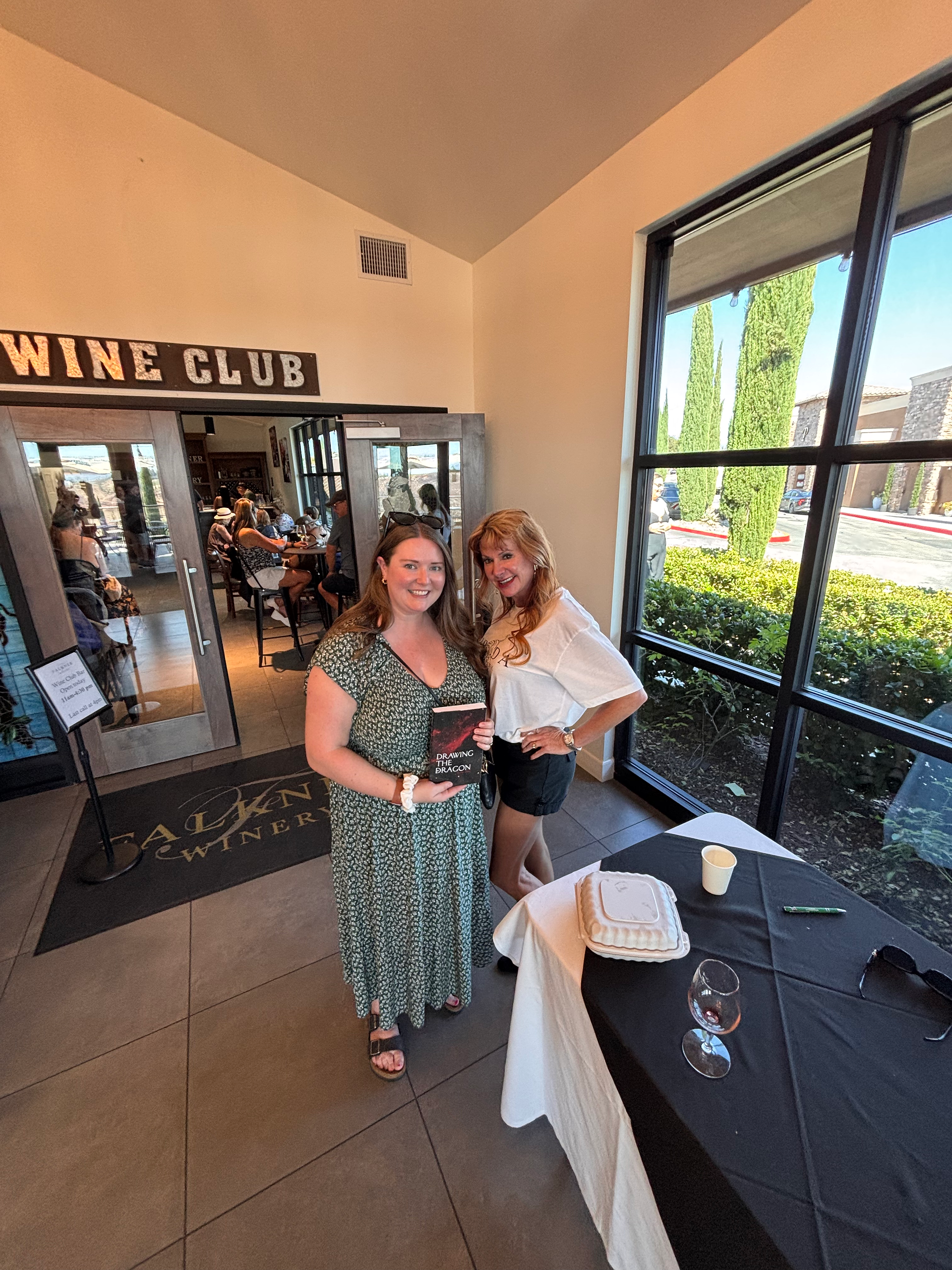 author april adams at falkner winery in temecula ca for book signing