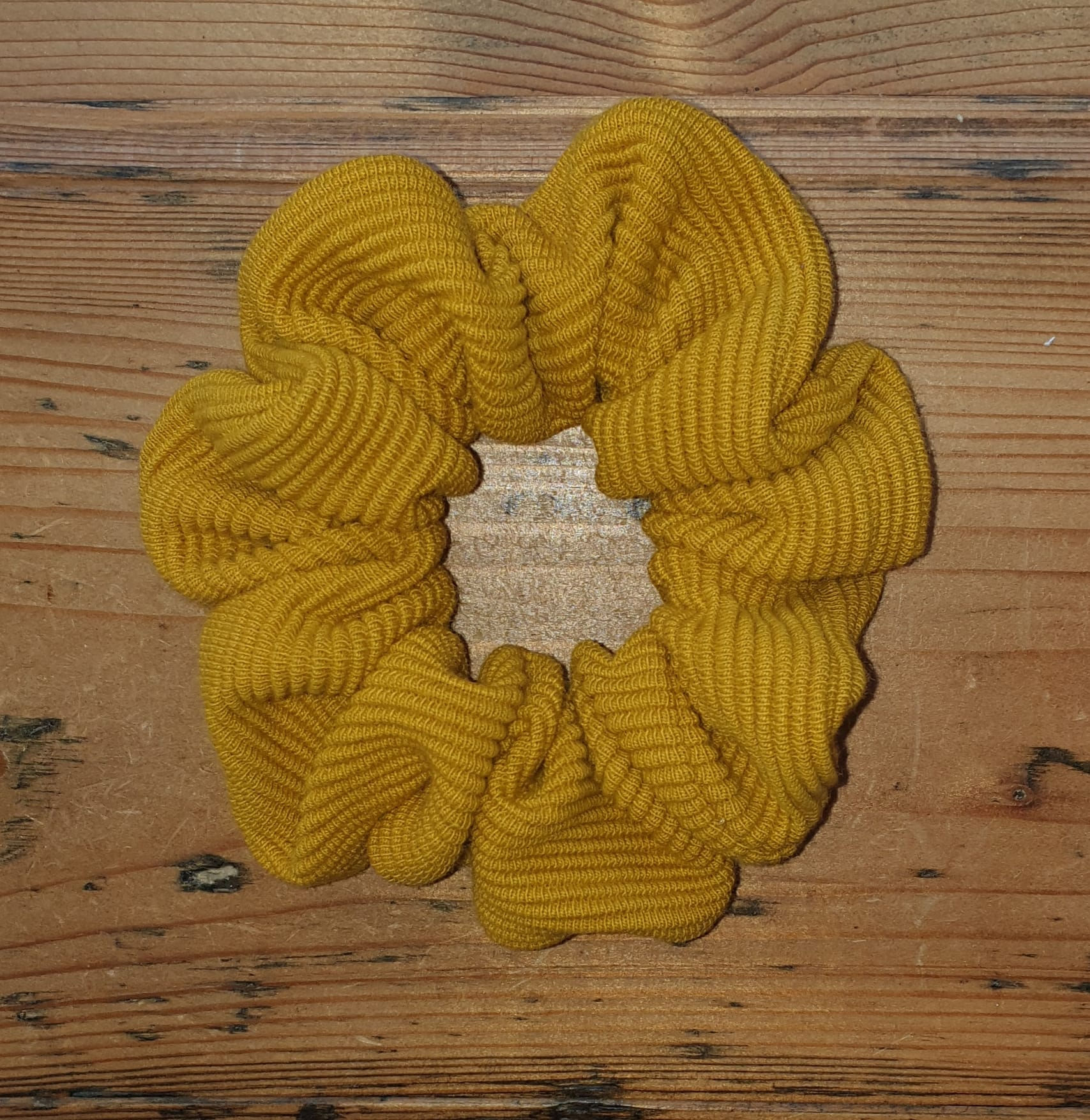 Ripp-Jersey Senfgelb