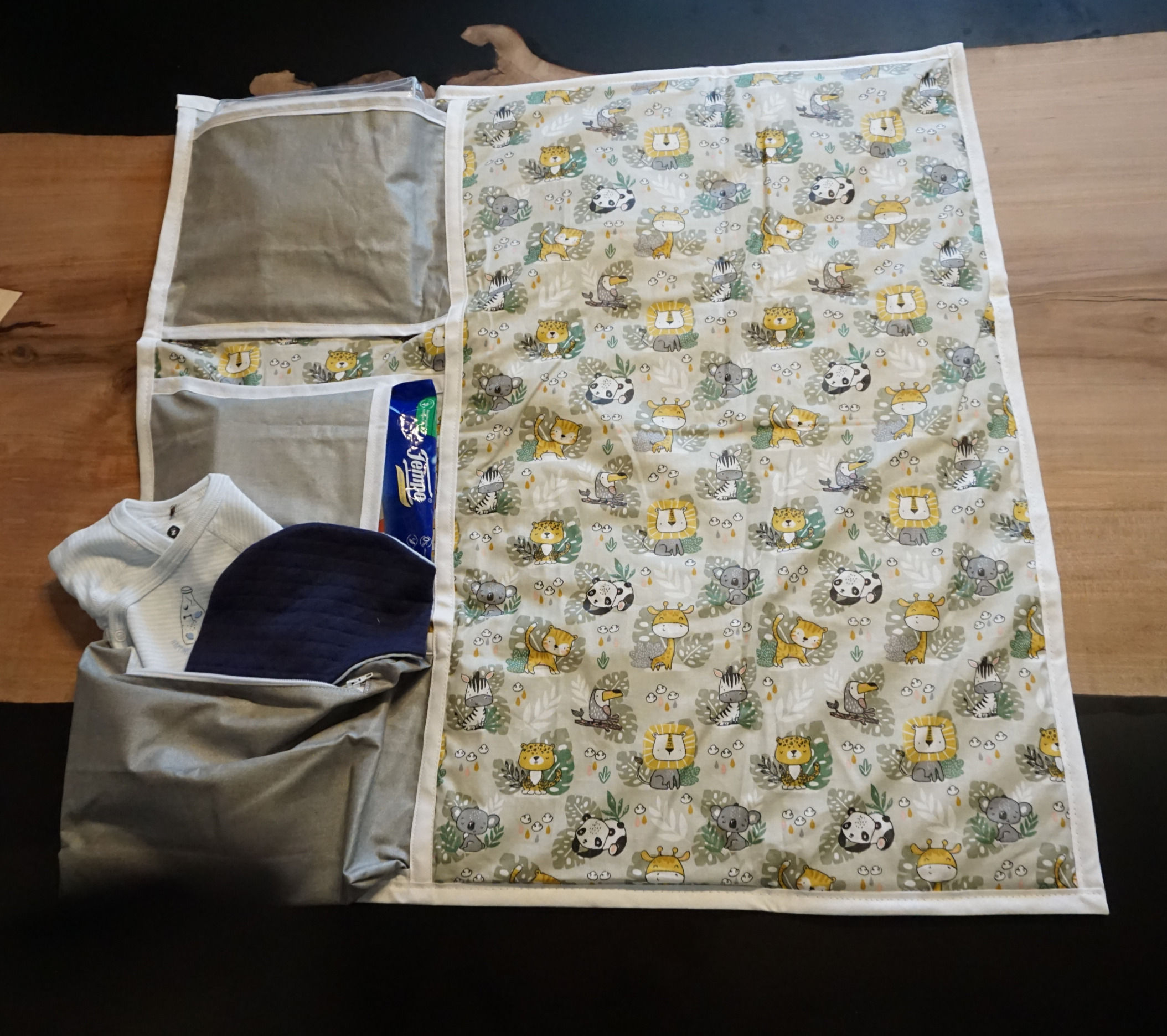 Wickeltasche gefüllt