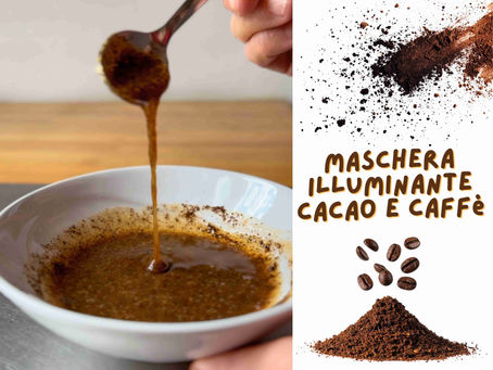 maschera illuminante cacao e caffè