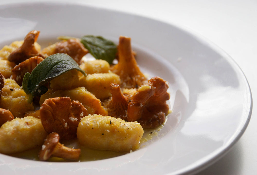 Pumpkin Gnocchi and Chanterelles with Sage butter