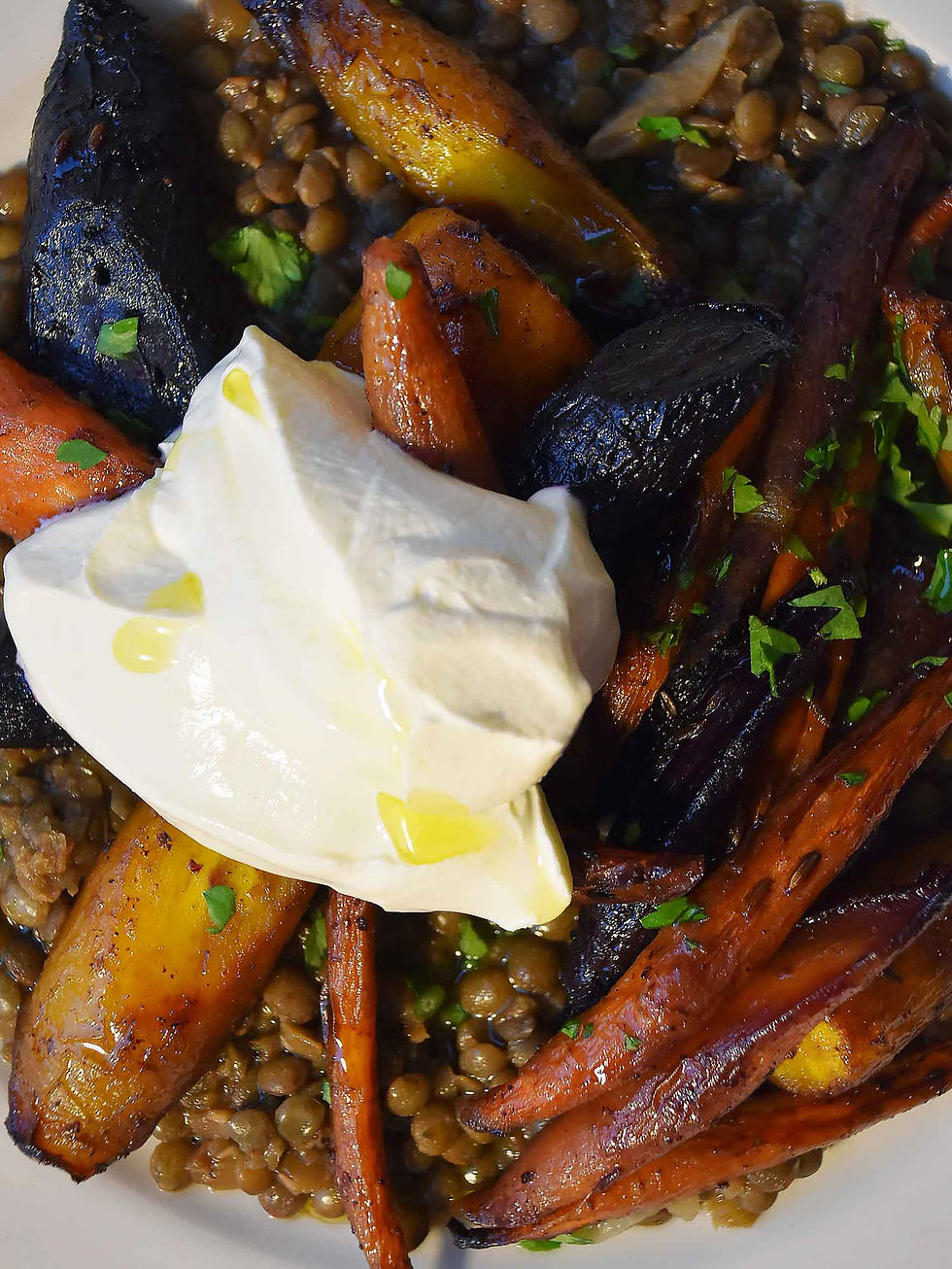 Warm Spiced Carrot and Lentil Salad