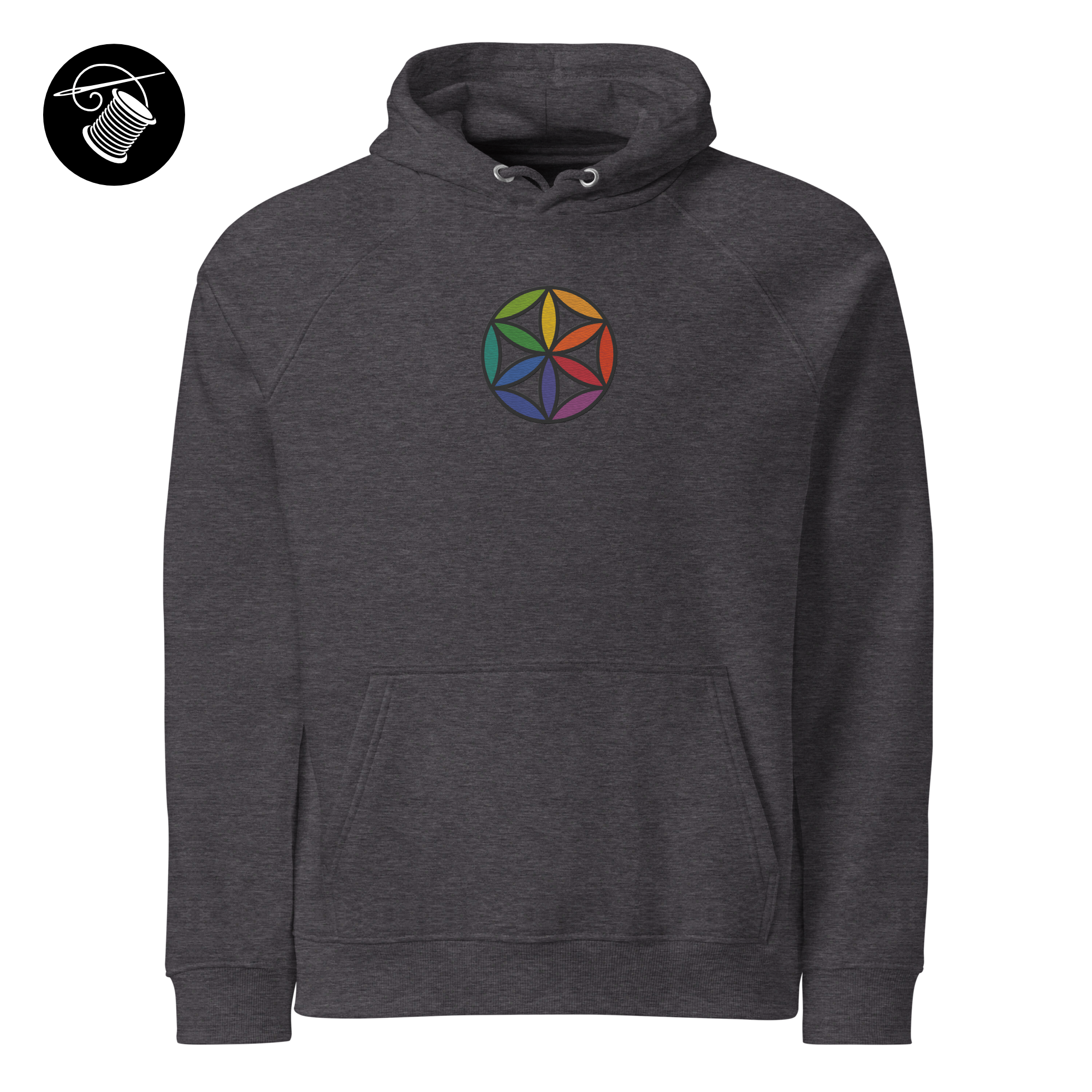 Cosmic Key: Spectrum / Embroidered Eco Raglan Hoodie