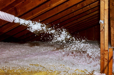 loose fill blown in fiberglass insulation