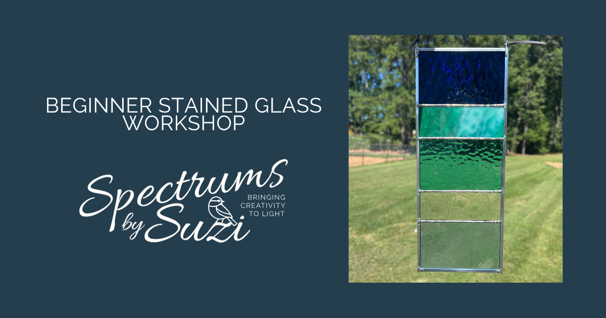 Intro Stained Glass Class choose your pattern Spectrums By Suzi. Various glass art.