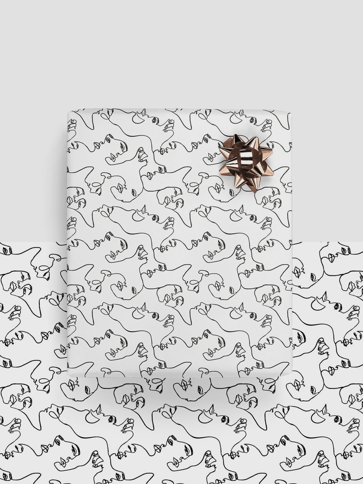 Geschenkpapier „Faces“ (gefaltet)